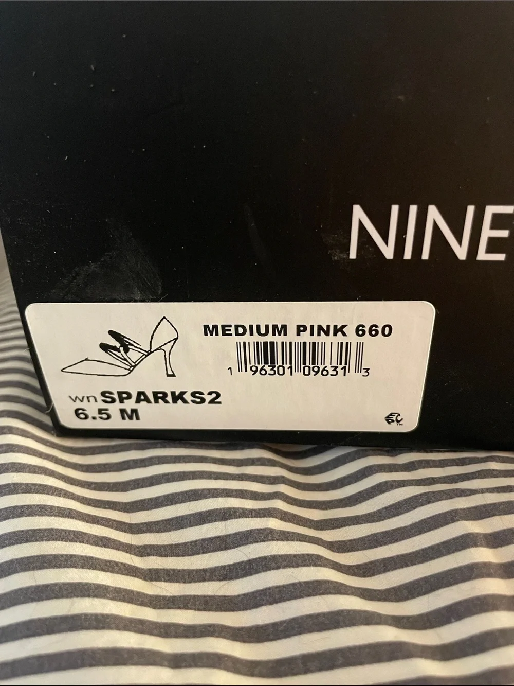 Nine West Pink Pointed D'Orsay Heels with White Ankle Cuffs
